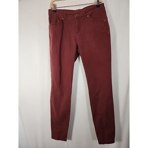 Kuhl‎ Brooke Skinny Pants Stretch Cotton Canvas Currant Maroon GORPcore Womens 8